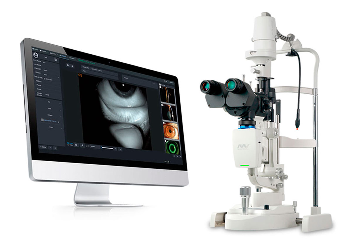 Lampara de hendidura Mediworks S390l. Especial para detección de Ojo Seco. Bricam Medical Lampara de hendidura Mediworks S390l. Especial para detección de Ojo Seco. Bricam Medical